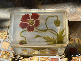 19th Century French Art Nouveau Glass Casket / Jewelry Box