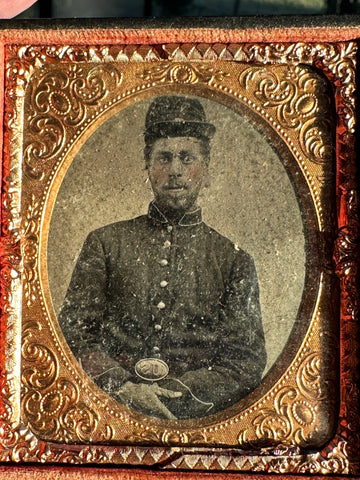 6th plate Civil War Ambrotype Soldier