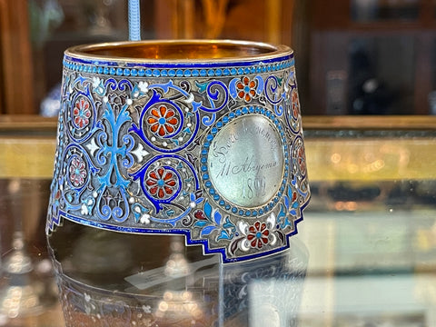 Nemirov-Kolodkin Enamel on Gilt-Silver Master Salt