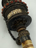 Tibetan Silver & Gemstone Prayer Wheel