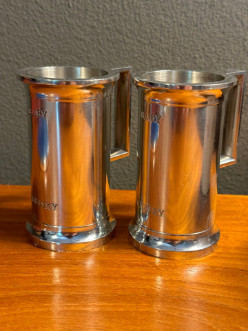 Two Concorde Pewter Whisky Measures