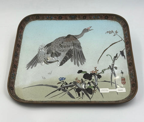 Meiji Cloisonne Tray by Namikawa Sosuke