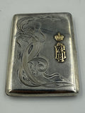 Imperial Russian Silver & Gold Monogram Cigarette Case