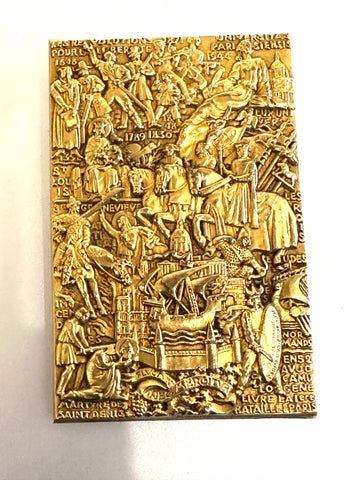 Raymond Delamarre Gilt Brass Plaque