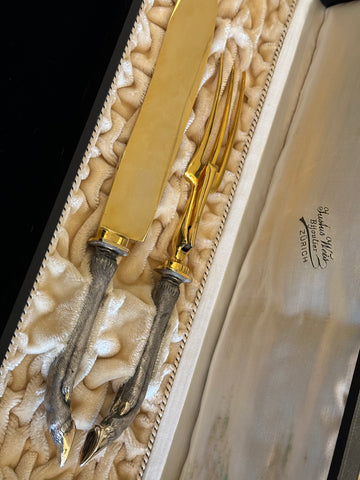 Wilhelm Binder Vermeil Carving Set