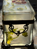 19th Century French Art Nouveau Glass Casket / Jewelry Box