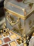 19th Century French Art Nouveau Glass Casket / Jewelry Box