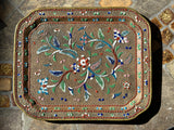Japanese Cloisonne Floral Tray
