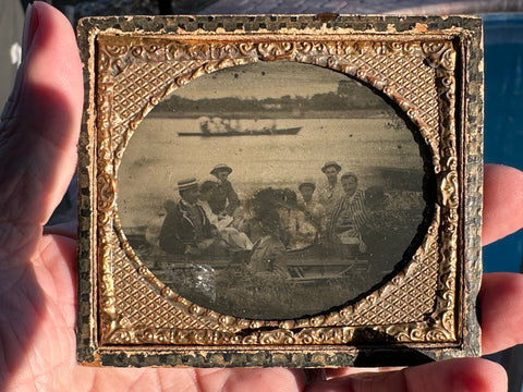 Sixth Plate Ambrotype Lakeside Picnic Family