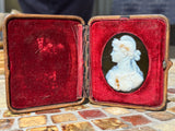 Museum quality 19th Century Cameo portrait in original case